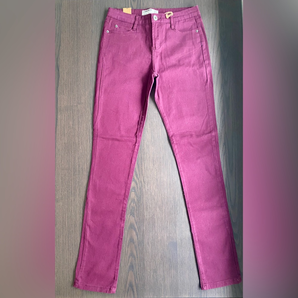 Burgundy Cotton On Skinny Jeans